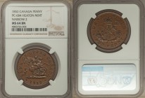 Province of Canada. Bank of Upper Canada Penny Token 1852 MS64 Brown NGC, KM-Tn3, PC-6B4. Narrow 2. Cocoa surfaces with accenting charcoal tone along ...