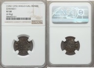 Aquitaine. Edward I (as son of Henry; 1252-1272) Denier ND VF30 NGC, Elias-13var.?, W&F-11 2/a?. 19mm. 0.95gm. Considerably finer than the assigned gr...