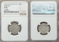 Aquitaine. Edward II (1307-1325) Maille Blanche Hibernie ND (after 1326) XF40 NGC, Elias-32, W&F-22A 3/b var (no annulet on T's), 23mm. 1.74gm. A very...