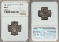 Aquitaine. Edward III (1325-1377) Gros au Lion au-Dessus ND AU53 NGC, Elias-62c (R), W&F-69B 6/a (R2). 22mm. 1.81gm. A coin which very much appears on...