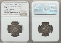 Aquitaine. Edward the Black Prince (1362-1372) Demi Gros ND VF35 NGC, Limoges mint, Second issue, Elias-178d, W&F-195 21/b. 23mm. 2.18gm. Incredibly b...