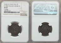 Henry VI (1422-1461) 1/2 Groat ND (1430-1431) XF45 NGC, Calais mint, Plain Cross mm, Rosette-mascle issue, S-1862. 23mm. 1.85gm. Graphite and lavender...