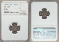 Charles II Pair of 2 Pence ND (1660-1662), 1) VF30 NGC, S-3310. 16mm. 2) VF, S-3326. 16mm. 0.93gm Sold as is, no returns. 

HID09801242017