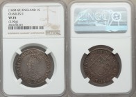 Charles II Shilling ND (1660-1662) VF25 NGC, Crown mm, First issue, KM405, S-3308. Shield of arms on long cross without inner circle or value. 31mm. 5...