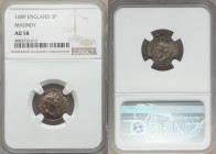 William & Mary Pair of Certified Assorted Maundy Issues 1689 NGC, 1) 3 Pence - AU58, KM470.1 2) 4 Pence - AU53, KM471.1 Sold as is, no returns.

HID09...