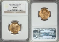 Victoria gold Sovereign 1855 MS61 NGC, KM736.1. Variety with W.W. incuse on queen's truncation. 

HID09801242017
