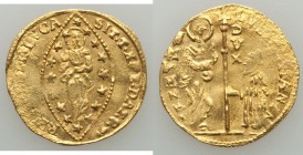 Venice. Ludovico Manin gold Zecchino ND (1789-1797) XF, KM755, Fr-1445. 21mm. 3.46gm. LUDOV MANIN S M VENET / DVX. Doge kneeling left, holding crucifo...