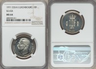 Jean silver Essai 10 Francs 1971 MS64 NGC, KM-E86. Mintage: 250. Fully proof with only the most minute imperfections noted in the fields. 

HID0980124...