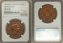 Republic bronze Essai 100 Francs 1963 MS62 Red and Brown NGC, KM-E65. Only 100 produced. 

HID09801242017