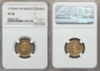 Charles IV gold Escudo 1793 Mo-FM VF20 NGC, Mexico City mint, KM120, Cal-505.

HID09801242017