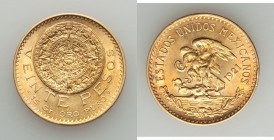 Estados Unidos gold 20 Pesos 1921/11 AU, Mexico City mint, KM478. 27mm. 16.66gm.

HID09801242017