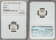 Rama V 1/8 Baht (Fuang) ND (1876-1900) MS64 NGC, KM-Y32. Bright white deeply inset with wide rim, reverse slightly off center.

HID09801242017