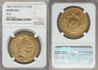 Republic gold 100 Bolivares 1886 AU Details (Bent) NGC, Caracas mint, KM-Y34, Fr-2.

HID09801242017
