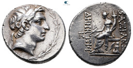 Seleukid Kingdom. Antioch on the Orontes. Demetrios I Soter 162-150 BC. 
Tetradrachm AR

29 mm, 16,53 g



Good Very Fine