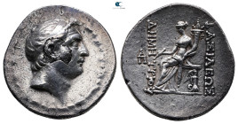 Seleukid Kingdom. Antioch on the Orontes. Demetrios I Soter 162-150 BC. 
Tetradrachm AR

32 mm, 16,58 g



Nearly Very Fine