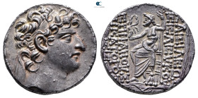 Seleukid Kingdom. Antioch on the Orontes. Seleukos VI Epiphanes Nikator 96-94 BC. 
Tetradrachm AR

27 mm, 16,13 g



Good Extremely Fine
