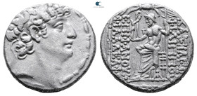 Seleukid Kingdom. Antioch on the Orontes. Philip I Philadelphos 95-75 BC. 
Tetradrachm AR

26 mm, 15,22 g



Very Fine