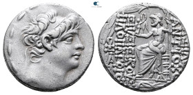 Seleukid Kingdom. Antioch on the Orontes. Antiochos X Eusebes Philopator 94-88 BC. 
Tetradrachm AR

27 mm, 15,74 g



Very Fine