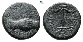 Kings of Commagene. Antiochos IV Epiphanes of Commagene AD 38-72. 
Bronze Æ

17 mm, 4,26 g



Good Fine