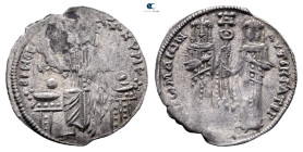 Andronicus II Palaeologus, with Michael IX AD 1282-1328. Constantinople
Basilikon AR

21 mm, 1,87 g



Very Fine