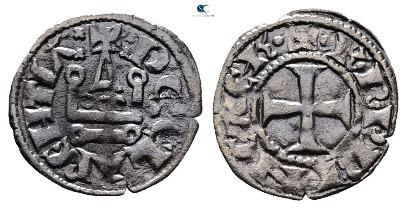 Principality of Achaea. Charles II de Anjou AD 1285-1287. 
Denier Tournois BI
...