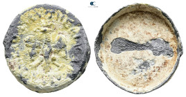 Medieval. Theriac capsule lid Pb

25 mm, 7,19 g

Very Fine