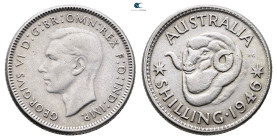 Australia. George VI AD 1936-1952. 
Shilling 1946

24 mm, 5,64 g



Very Fine