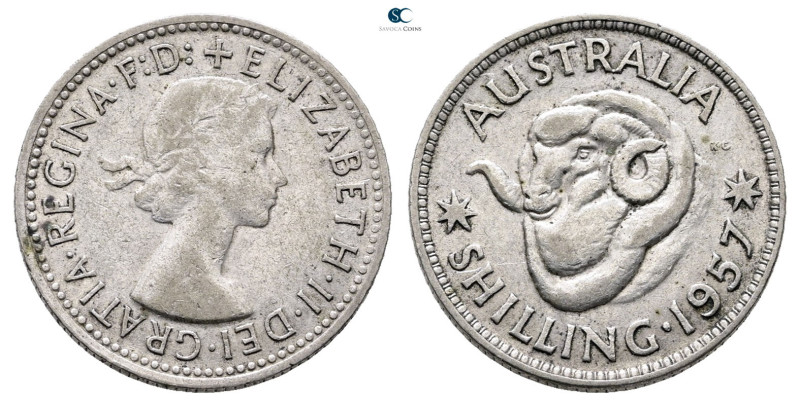 Australia. Elizabeth II AD 1952-2022. 
Shilling 1957

24 mm, 5,58 g



Ve...