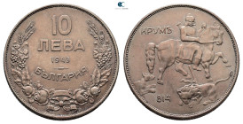 Bulgaria. Boris III AD 1918-1943. 
10 Leva 1943

30 mm, 10,96 g



Very Fine