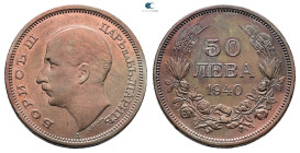 Bulgaria. Boris III AD 1918-1943. 
50 Leva 1940

27 mm, 9,96 g



Very Fine