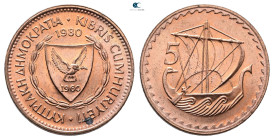 Cyprus. AD 1980. 
5 Mils

26 mm, 5,71 g



Extremely Fine