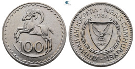 Cyprus. AD 1981. 
100 Mils

28 mm, 11,20 g



Extremely Fine