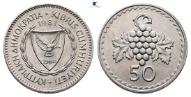 Cyprus. AD 1981. 
50 Mils

24 mm, 5,68 g



Extremely Fine