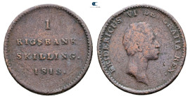 Denmark. AD 1813. 
1 Skilling 1813

 mm, 4,71 g



Nearly Very Fine