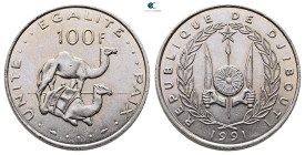 Djibouti . AD 1991. 
100 Francs

30 mm, 12,08 g



Very Fine