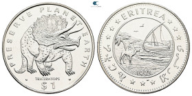 Eritrea. AD 1993. Preserve Planet Earth
1 Dollar 1993

 mm, 28,62 g



Mint State