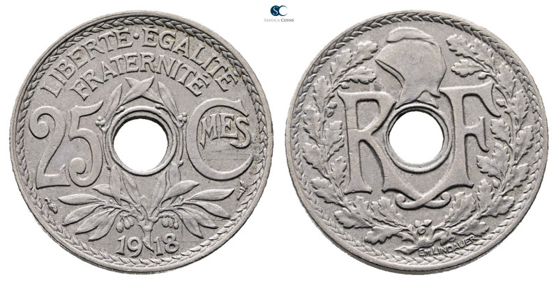 France. . 
25 Centimes 1918

24 mm, 4,99 g



Extremely Fine
