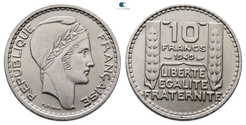 France. AD 1949. 
10 Francs

26 mm, 6,97 g



Very Fine