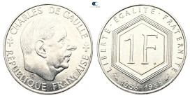 France. AD 1988. Charles de Gaulle
1 Franc 1988

 mm, 6,0 g



Uncirculated