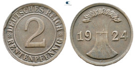 Germany. Karlsruhe . 
2 Reichspfennig CU 1924

20 mm, 3,28 g



Very Fine