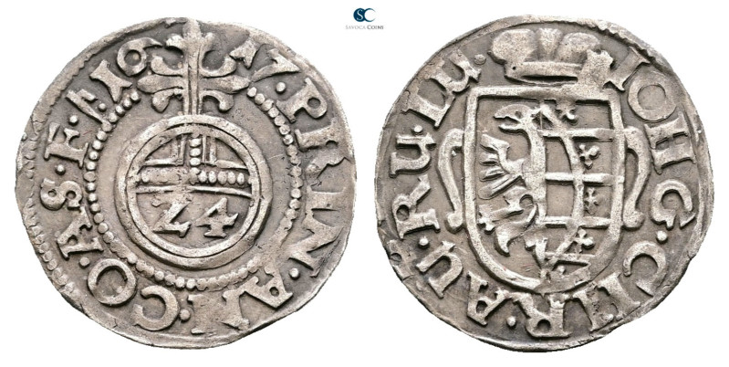 Germany. Anhalt AD 1617. 
1/24 Taler 1617

 mm, 1,17 g



Very Fine