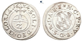 Germany. Bayern AD 1624. 
Halbbatzen 1624

 mm, 1,14 g



Extremely Fine