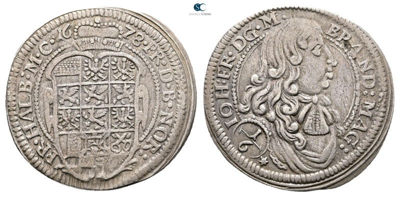 Germany. Brandenburg-Bayreuth AD 1678. 
1/6 Taler 1678

 mm, 5,55 g



Ve...