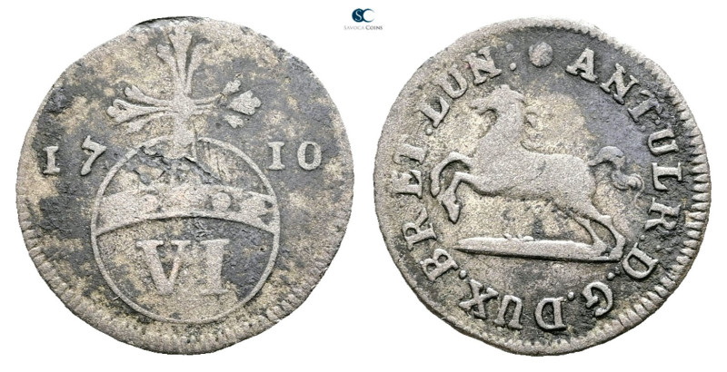 Germany. Braunschweig AD 1710. 
6 Pfennig 1710

 mm, 1,12 g



Nearly Ver...