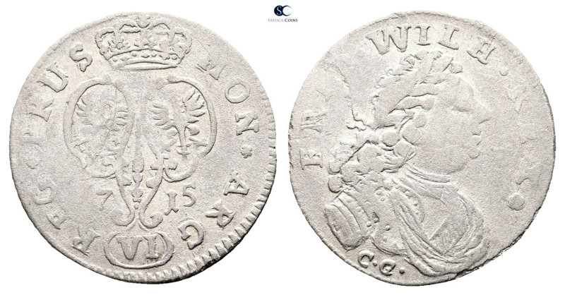 Germany. Preussen AD 1715. 
6 Gröscher 1715

 mm, 2,97 g



Very Fine