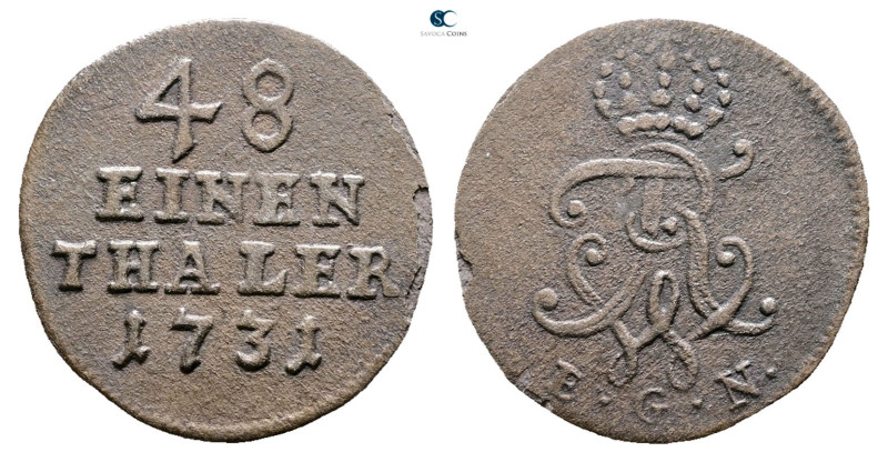Germany. AD 1731. 
1/48 Taler 1731

 mm, 1,06 g



Very Fine