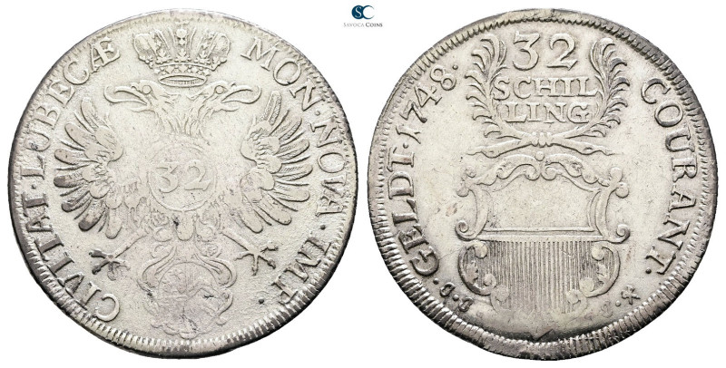 Germany. Lübeck AD 1748. 
32 Schilling 1748

 mm, 17,93 g



Good Very Fi...