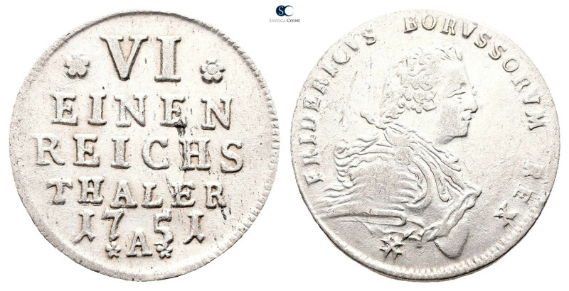 Germany. Preussen AD 1751. 
1/6 Taler 1751

 mm, 5,44 g



Extremely Fine