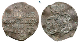 Germany. AD 1753. 
1 Heller 1753

 mm, 1,1 g



as pictured