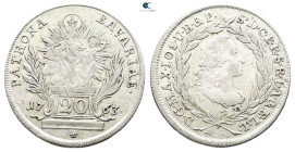 Germany. Bayern AD 1763. 
20 Kreuezr 1763

 mm, 6,64 g



Very Fine